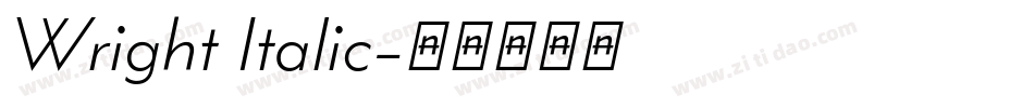 Wright Italic字体转换